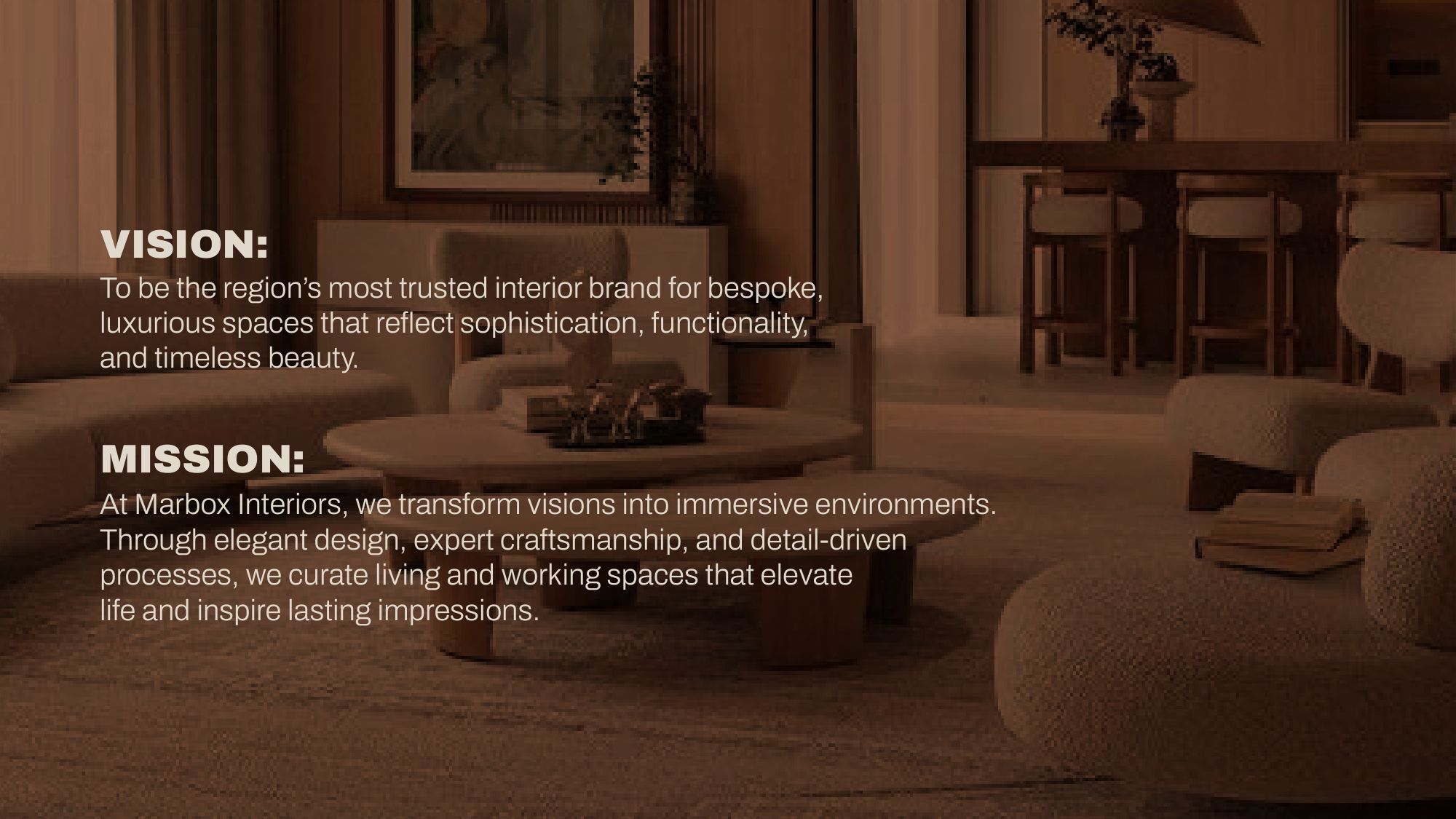 Marbox Interiors — brand work